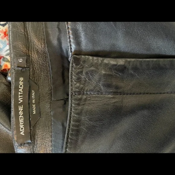 Adrienne Vittadini Black Leather Pants - Picture 7 of 7